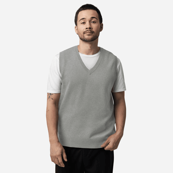 Unisex Knitted V-Neck Vest
