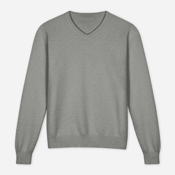 Unisex Knitted V Neck Classic Fit Sweater