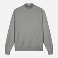 Unisex Knitted Quarter Zip Sweater